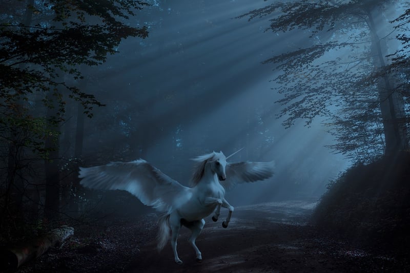 Unicorn in garden